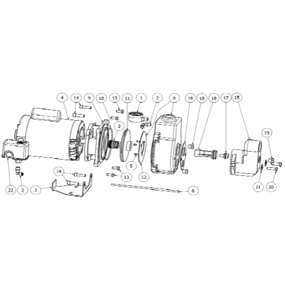 Jet Pump Repair Kit (Impeller, Seal)for MJ-50-Hamilton-Niagara